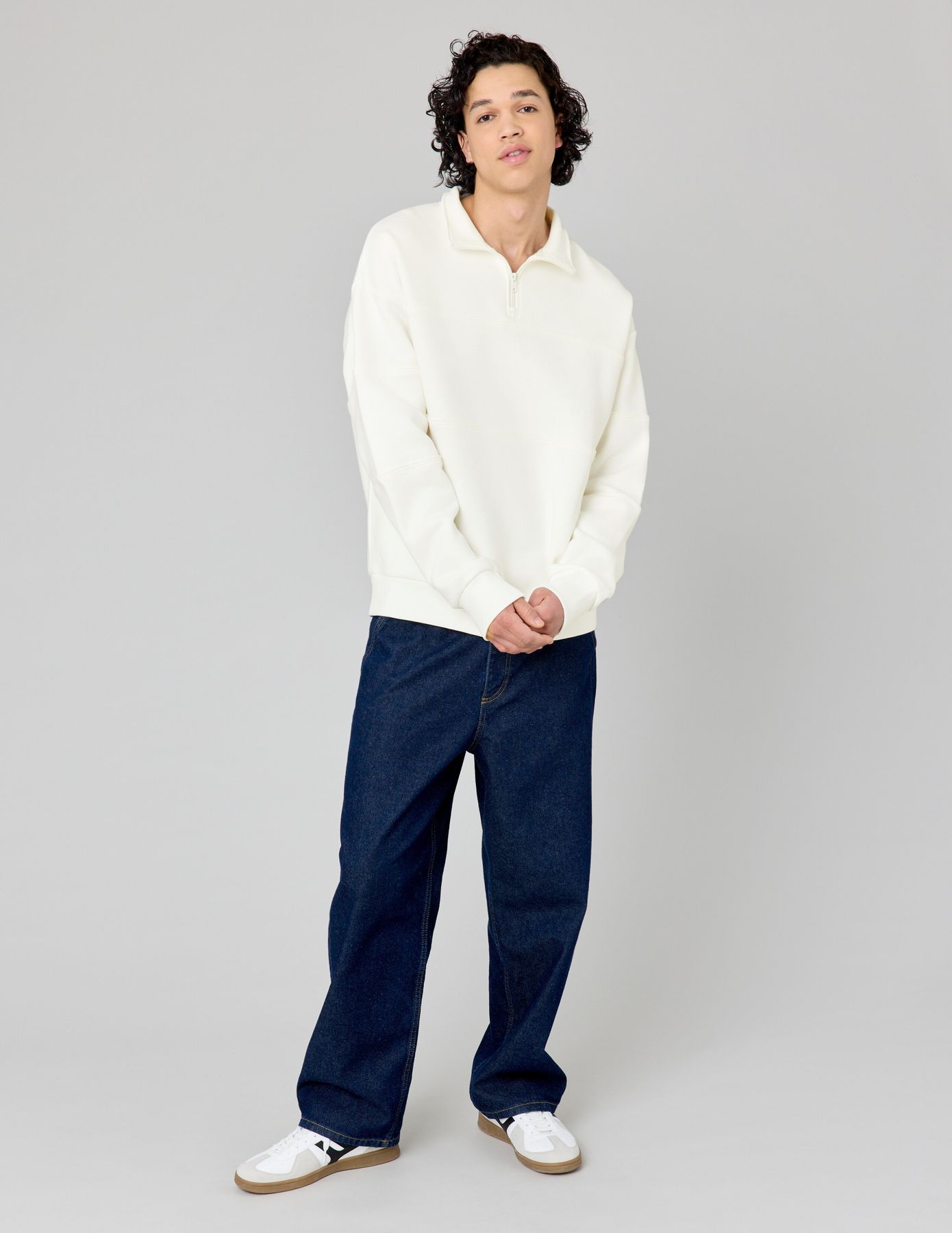 Sweat col montant zippé