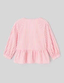 Blouse ray&eacute;e &agrave; nouer