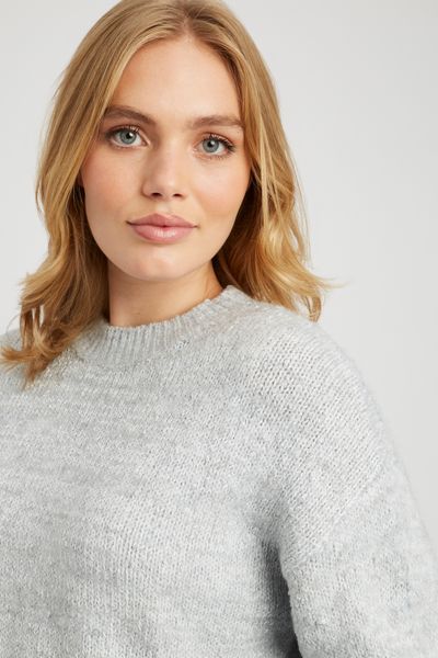 Pull col rond pailetté