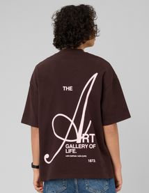 T-shirt &eacute;pais imprim&eacute; devant / dos