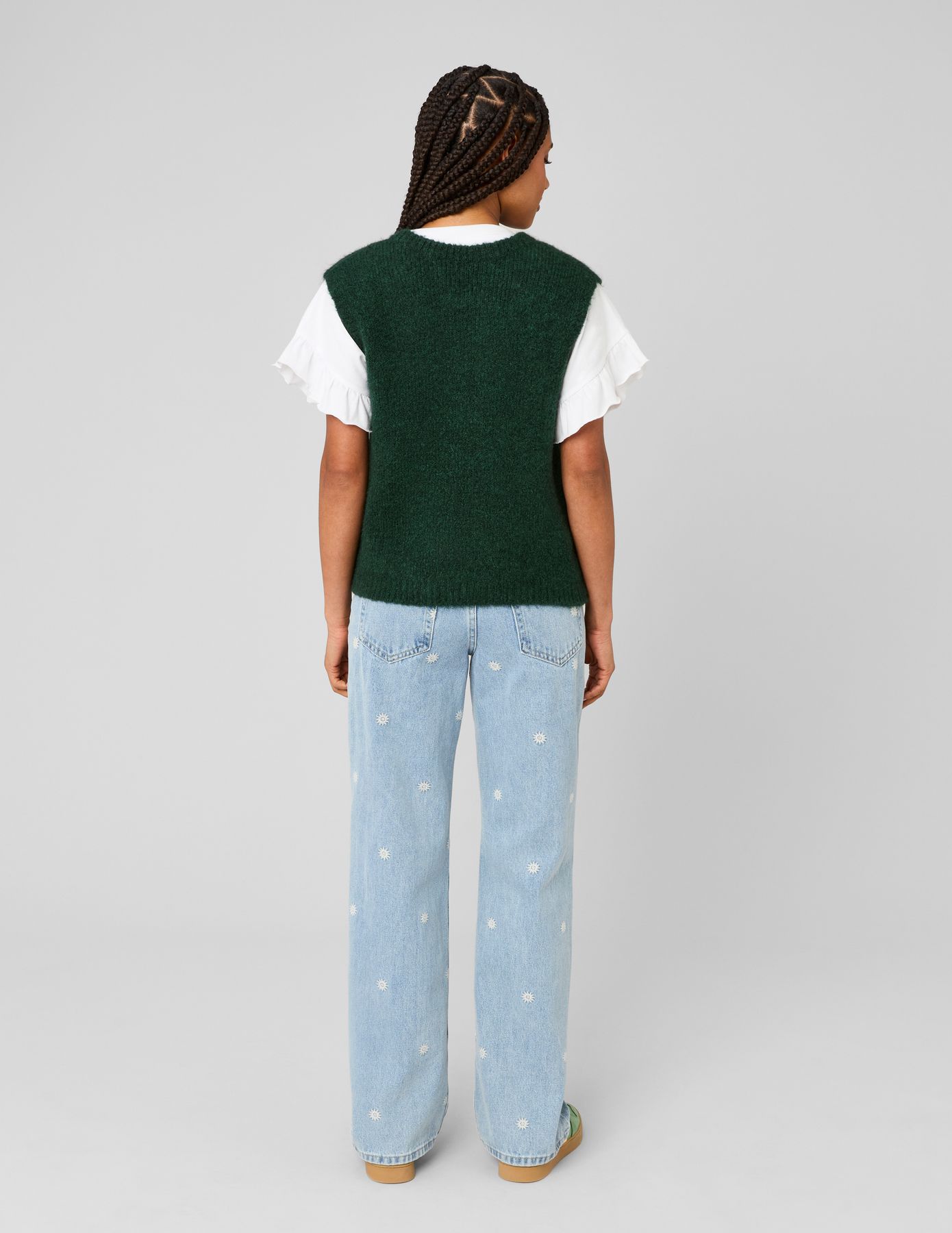 Gilet sans manches &agrave; n&oelig;uds