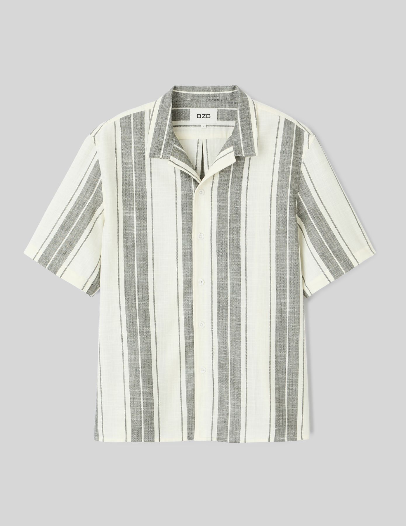 Chemise manches courtes rayées chevron