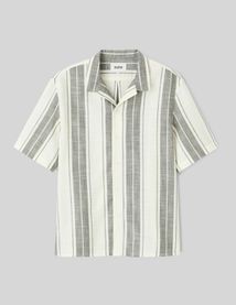 Chemise manches courtes rayées chevron
