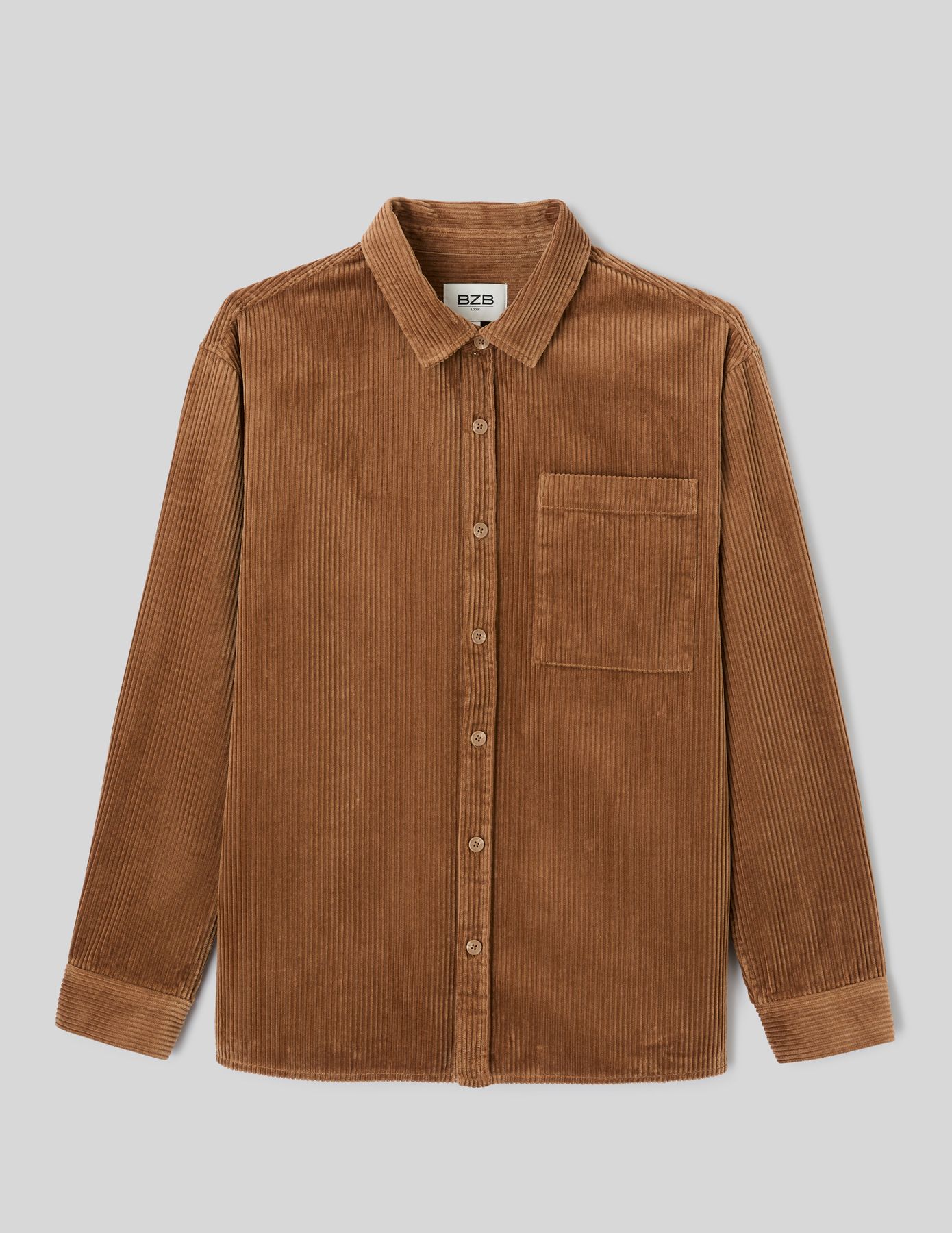 Chemise en velours c&ocirc;tel&eacute;