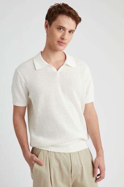 Polo maille ajourée