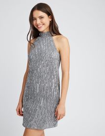 Robe courte à sequins
