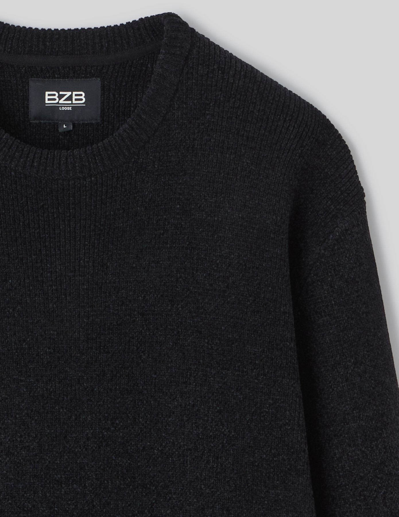 Pull chenille col rond