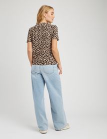 T-shirt imprim&eacute; l&eacute;opard