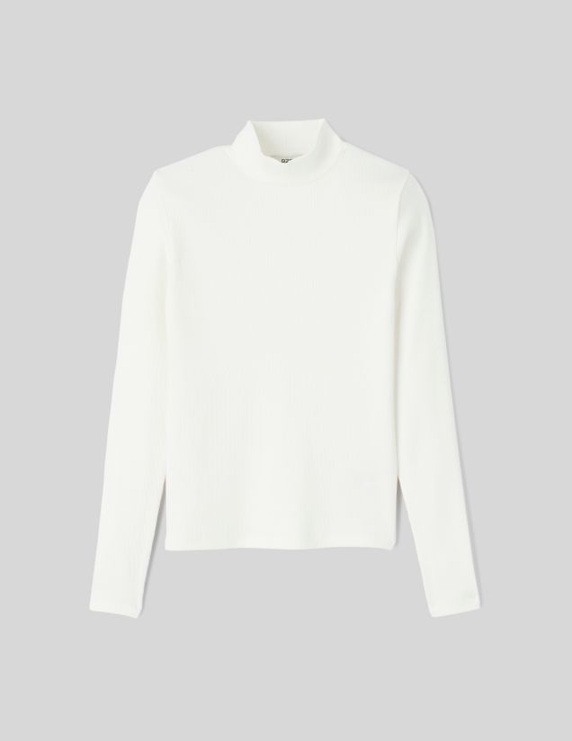 T-shirt col montant uni