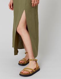 Robe longue unie en lin