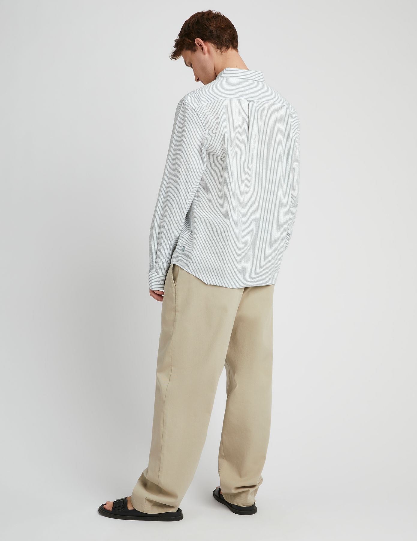 Chemise seersucker rayée