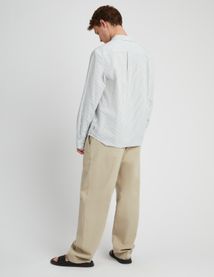 Chemise seersucker rayée
