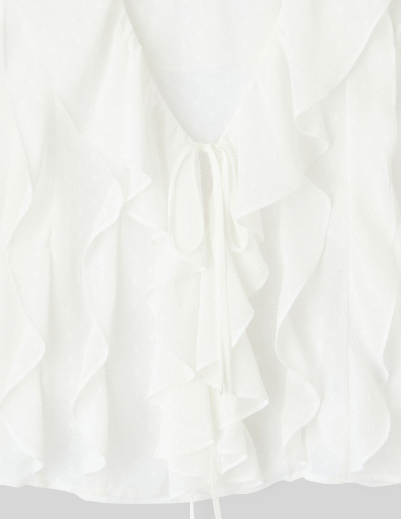 Blouse plumetis à volants