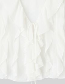 Blouse plumetis à volants