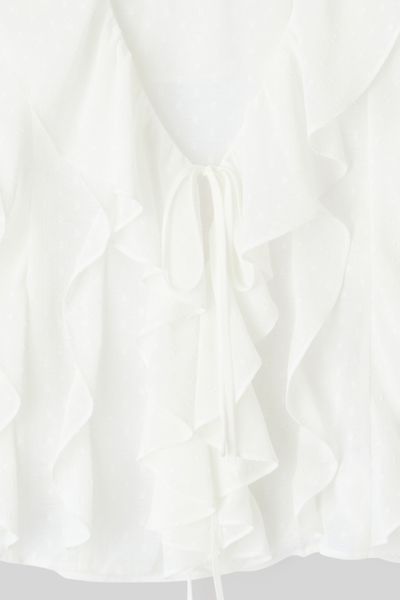 Blouse plumetis à volants