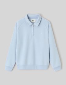 Sweat col polo zipp&eacute;