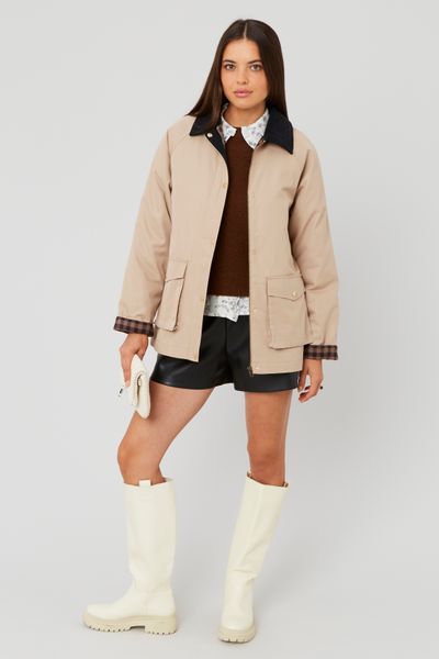 Veste avec col velours côtelé
