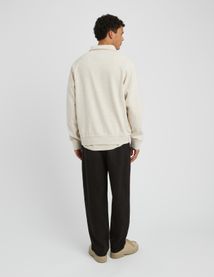 Sweat col polo zippé