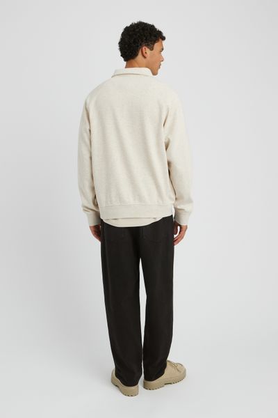 Sweat col polo zippé