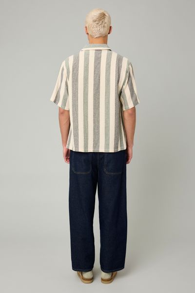 Chemise manches courtes rayée tricot