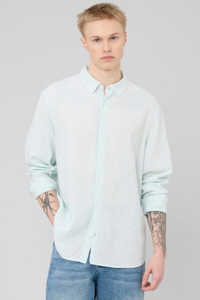 Chemise manches longues viscose lin