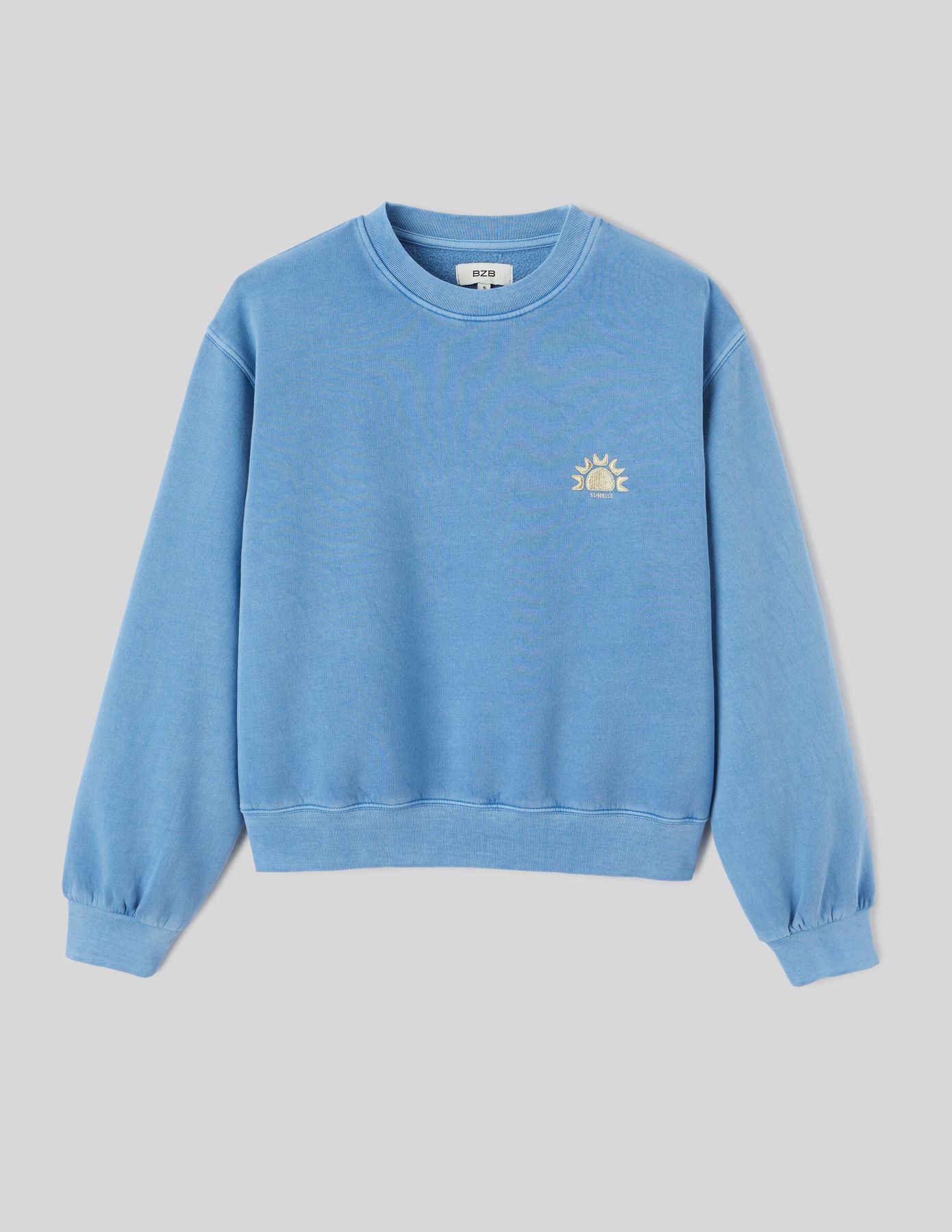 Sweat délavé brodé