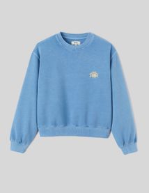 Sweat délavé brodé