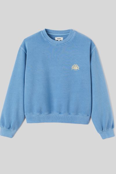 Sweat délavé brodé