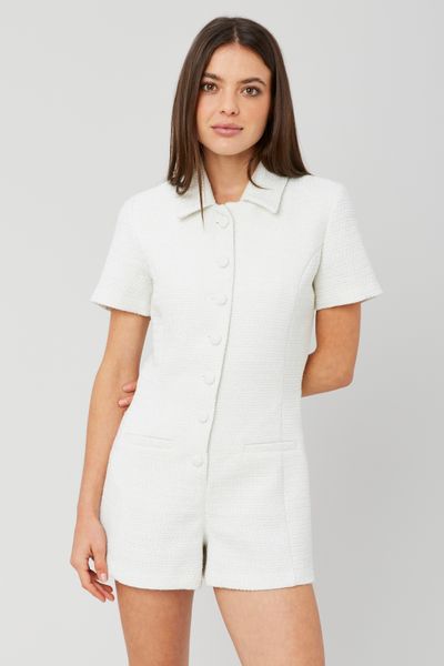 Combinaison short en tweed