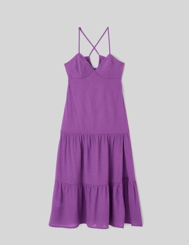 Robe longue &agrave; d&eacute;coupes dans le dos