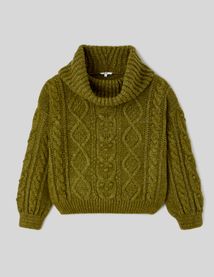 Pull col roulé