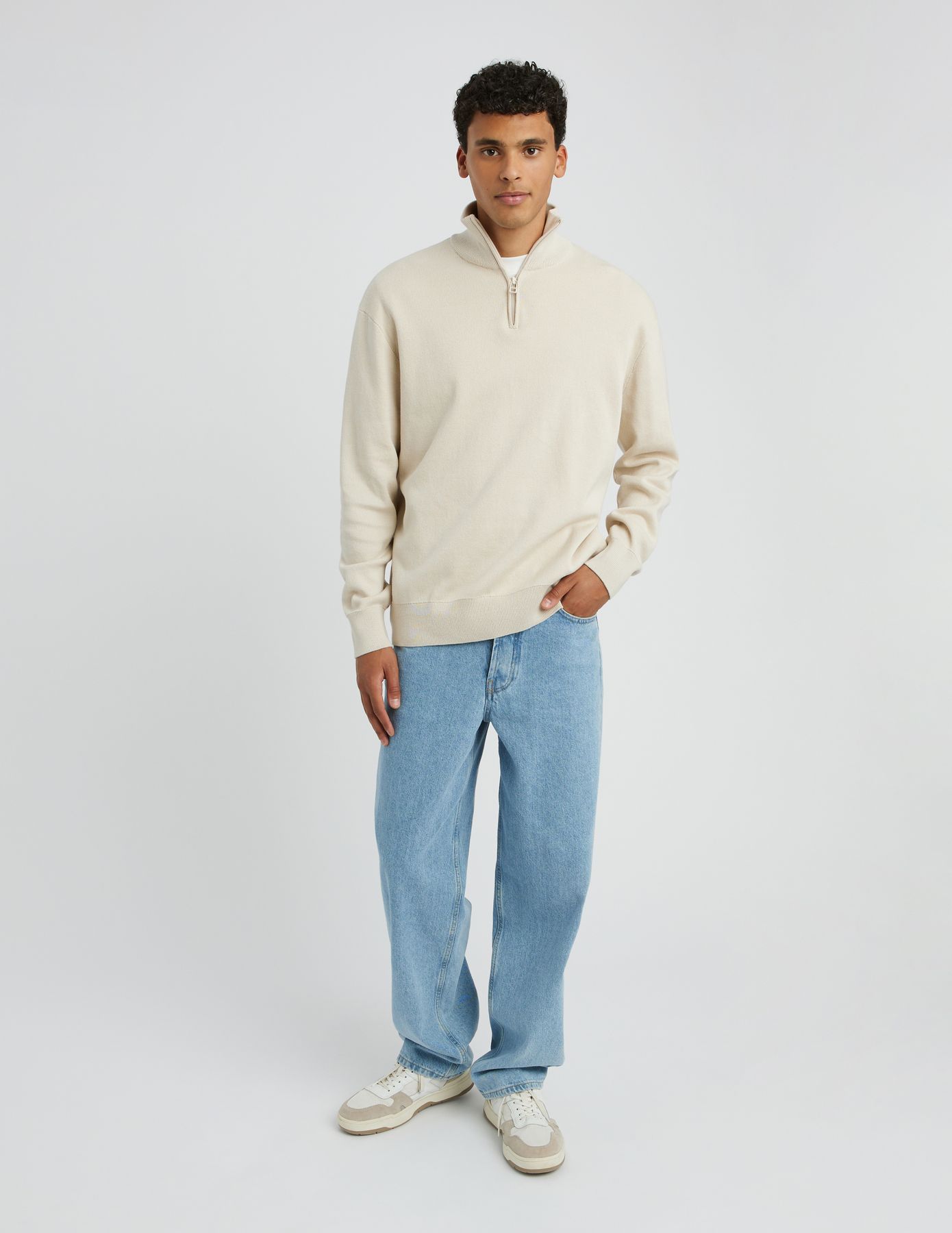Pull col montant zippé