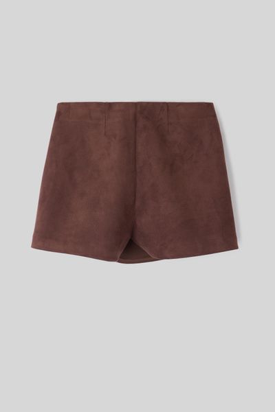 Jupe short su&eacute;dine