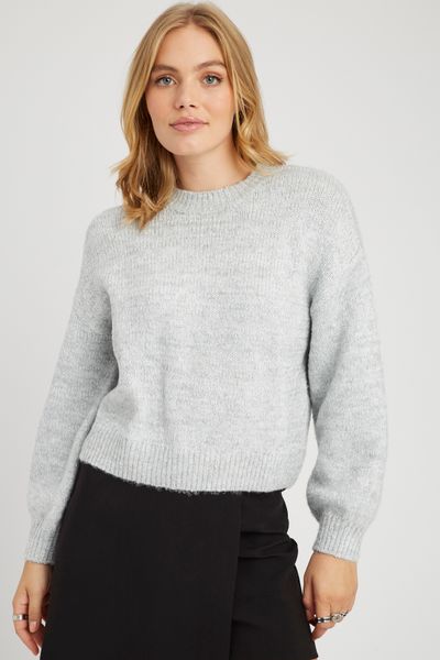 Pull col rond pailetté