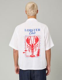Chemise manches courtes imprimé homard