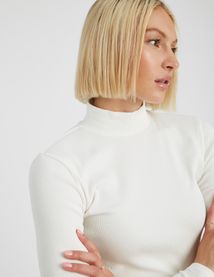 T-shirt col montant uni