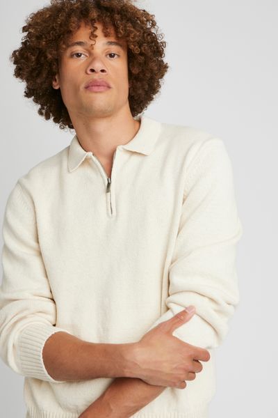 Pull col polo zippé
