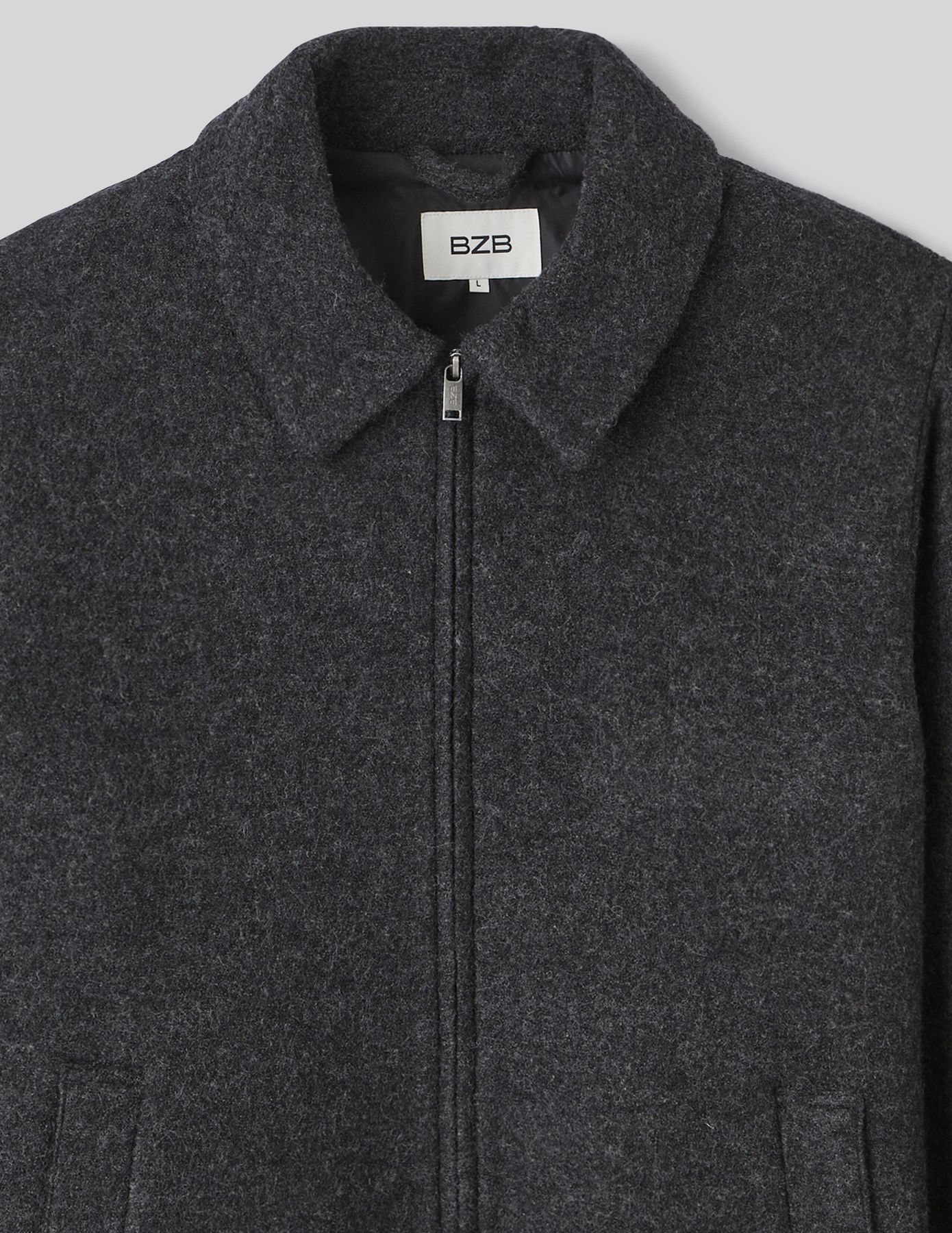 Blouson zippé en laine