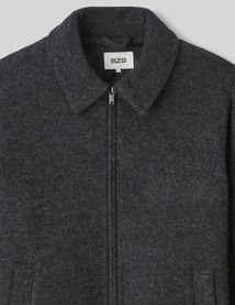 Blouson zippé en laine