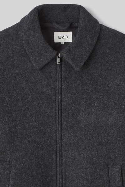 Blouson zippé en laine