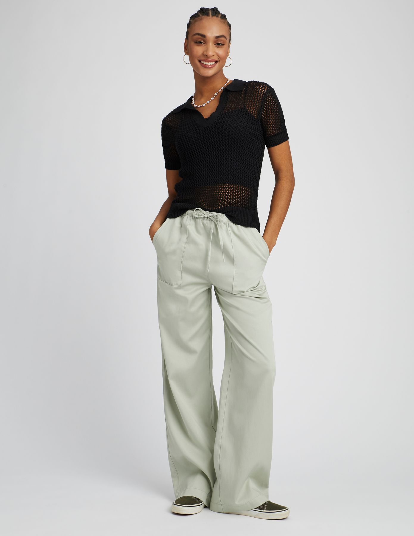 Pantalon fluide avec poches en lyocell