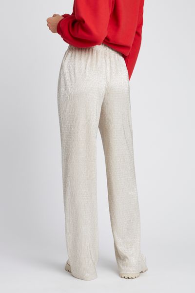 Pantalon texturé et pailleté