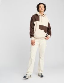 Sweat à capuche patchwork