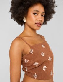 Top &agrave; fines bretelles &agrave; nouer