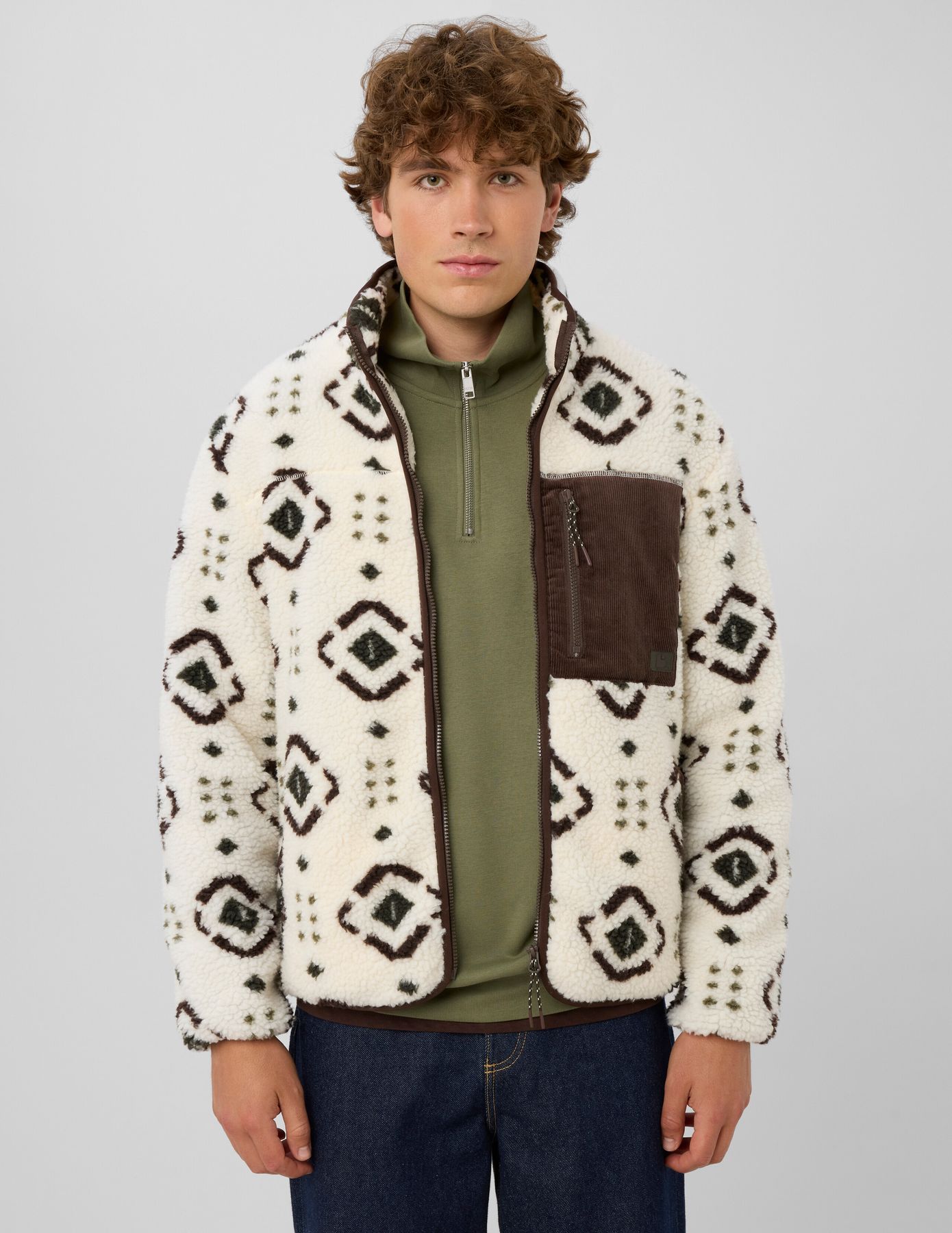 Veste zipp&eacute;e imprim&eacute;e
