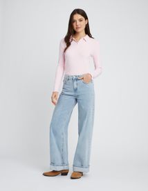 Jean wide leg revers