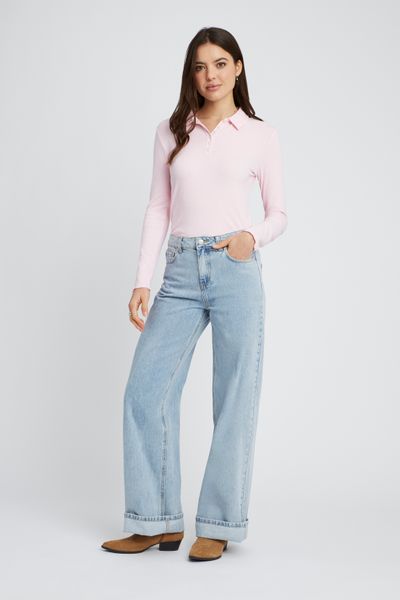 Jean wide leg revers