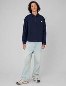 Chemise enfil&eacute;e zipp&eacute;e manches longues