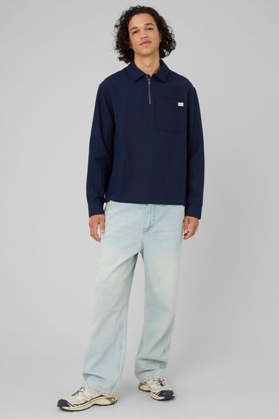 Chemise enfil&eacute;e zipp&eacute;e manches longues