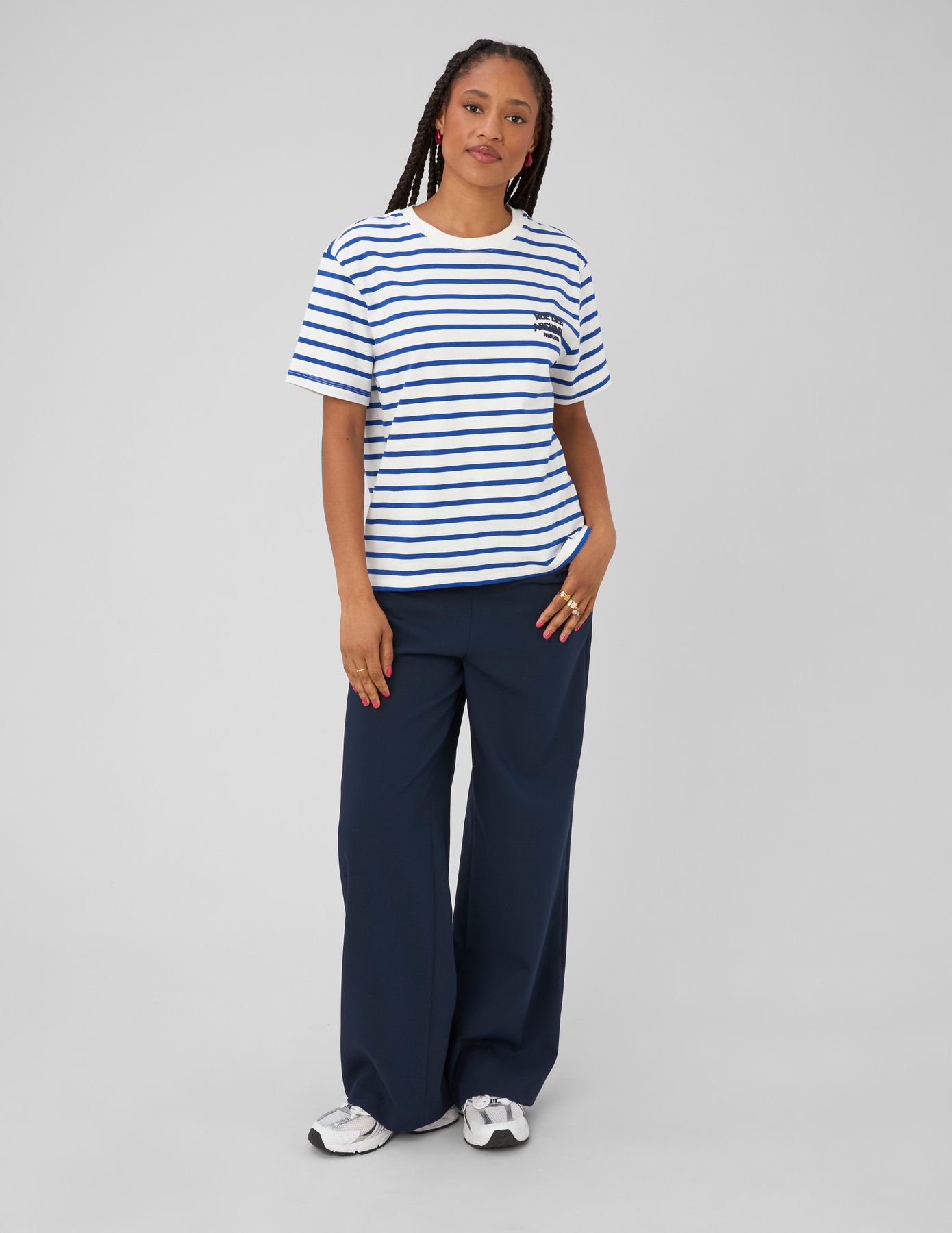 T-shirt ray&eacute; manches courtes